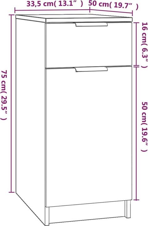 Image du produit VidaXL Gaven (33.5 x 50 x 75 cm)