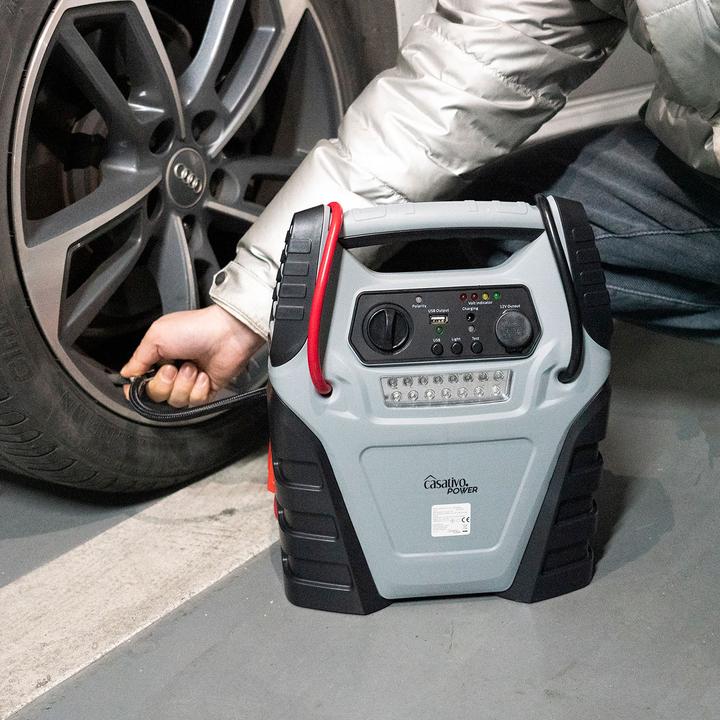 Immagine prodotto Casativo Banca di energia 5-in-1 con funzione di avviamento e compressore d'aria 150psi, USB, 12V, 20.000 mAh (1000 A, 20000 mAh)