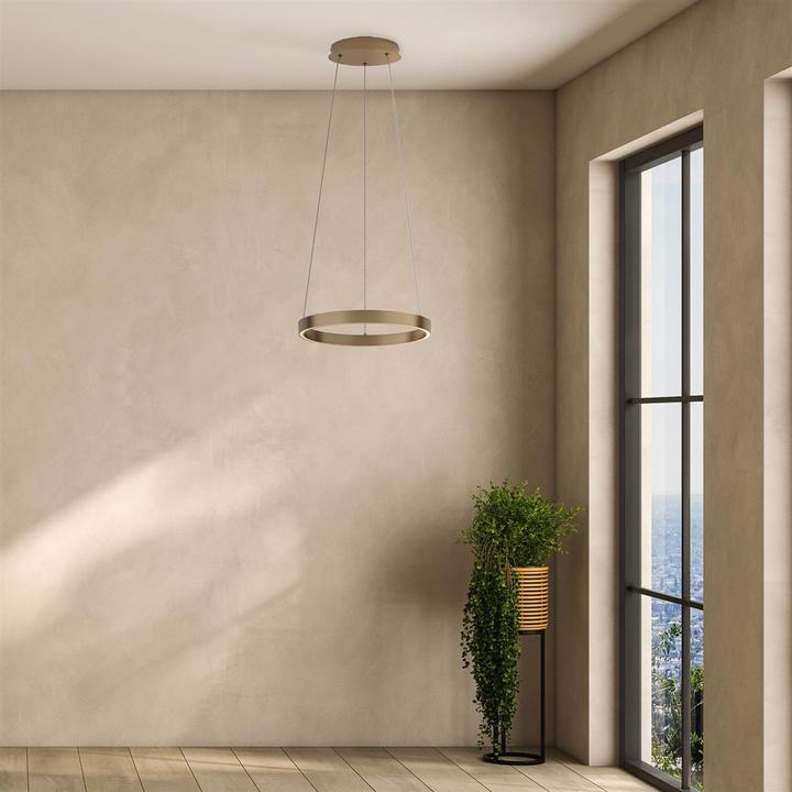 Produktbild Maytoni Rim LED Pendelleuchte, Hängeleuchte 25W Messing 85Ra Warmweiss (1200 lm)