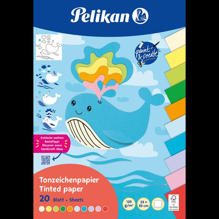 Actual product image Pelikan Clay Paper Pad TZPB, 20 sheets, 23x33cm, Summer (120 g/m², 1 x)