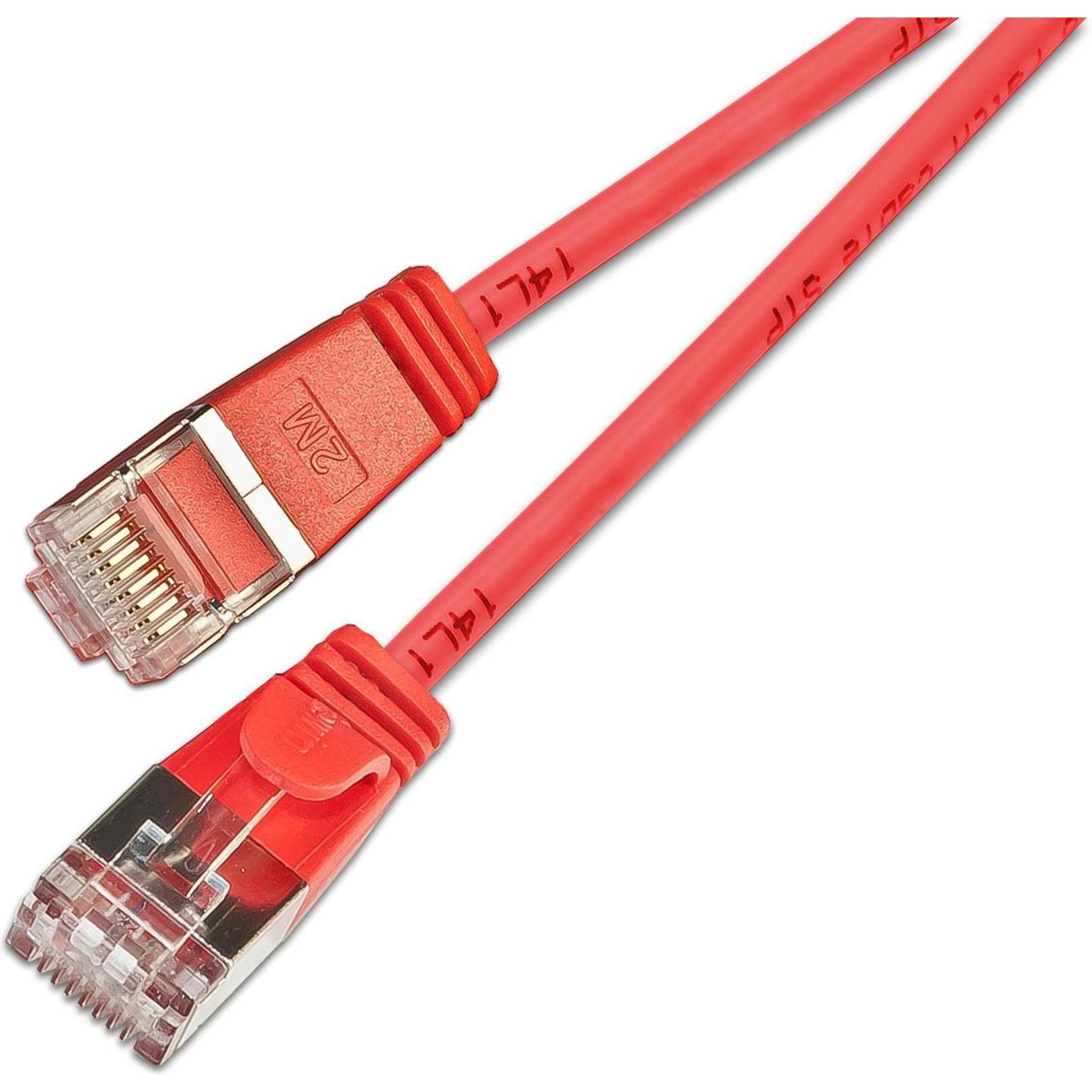 Thumbnail - Wirewin Slim Pachkabel: F/FTP, 7.5m, rot (U/FTP, CAT6, 7.50 m), Netzwerkkabel