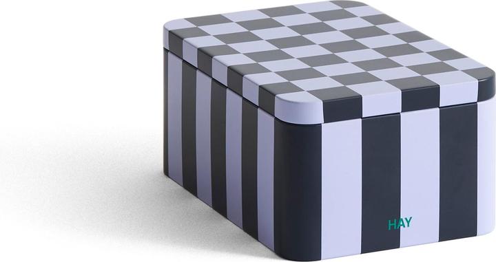 HAY - Tin Container Small L17 cm - Dark Blue & Lavender