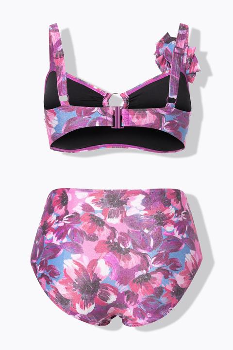 Actual product image Ulla Popken Sparkling Floral O-Ring Bikini Set (54)