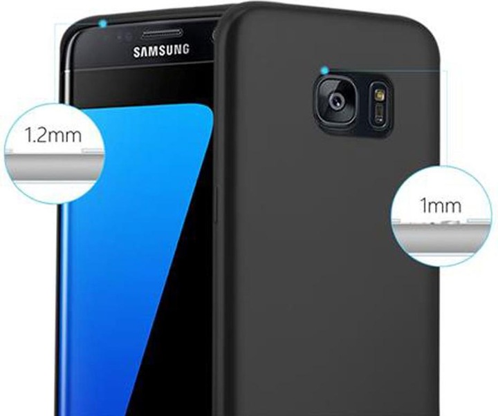Actual product image Cadorabo TPU Matt Metallic Cover (Samsung Galaxy S7 Edge)