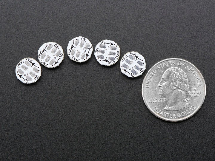 Image du produit Adafruit Mini PCB Neopixel (5 pièces)