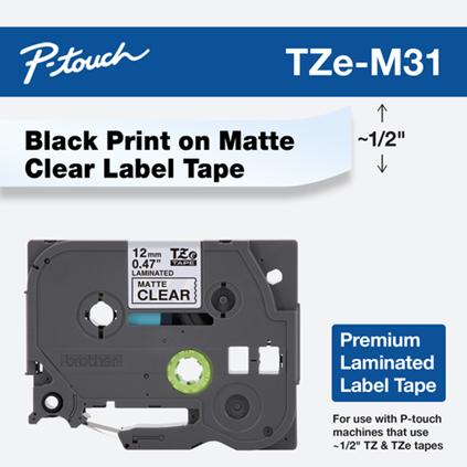 Produktbild Brother TZe-M31 (1.20 cm, Schwarz)