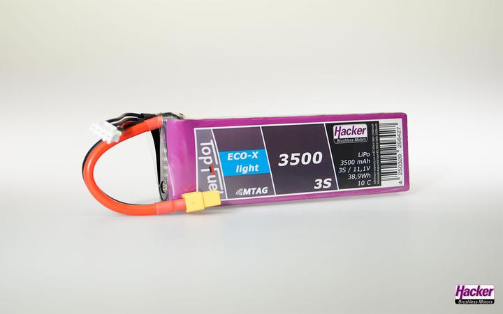 Actual product image Hacker LiPo Pack TF ECO-X-Light 3500mAh 3S MTAG (11.10 V, 3500 mAh)