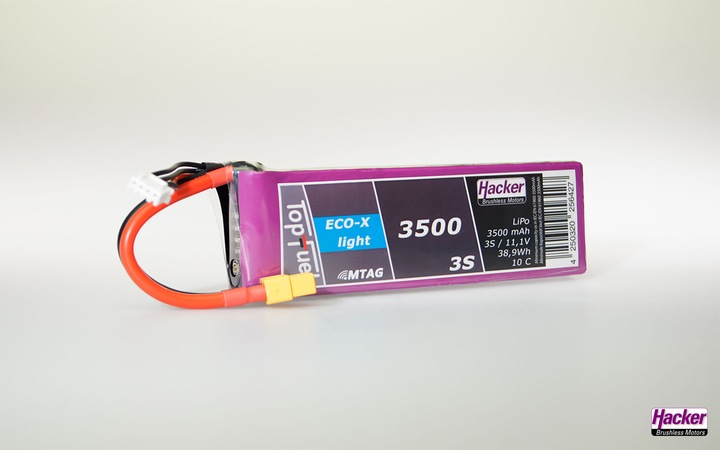 Immagine prodotto Hacker Pacchetto LiPo TF ECO-X-Light 3500mAh 3S MTAG (11.10 V, 3500 mAh)