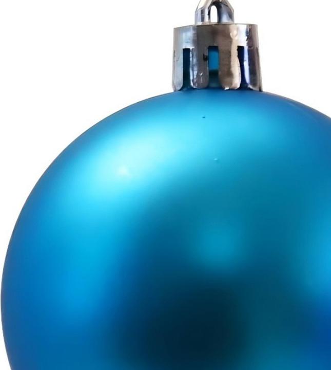 Produktbild Relaxdays - Weihnachtskugeln 50er Set, Türkis/ Silber (50-teilig)