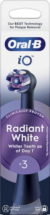 Actual product image Oral-B Oral B - iO Series Radiant White Replacement Brush Heads - Black - 3 count (3 x)