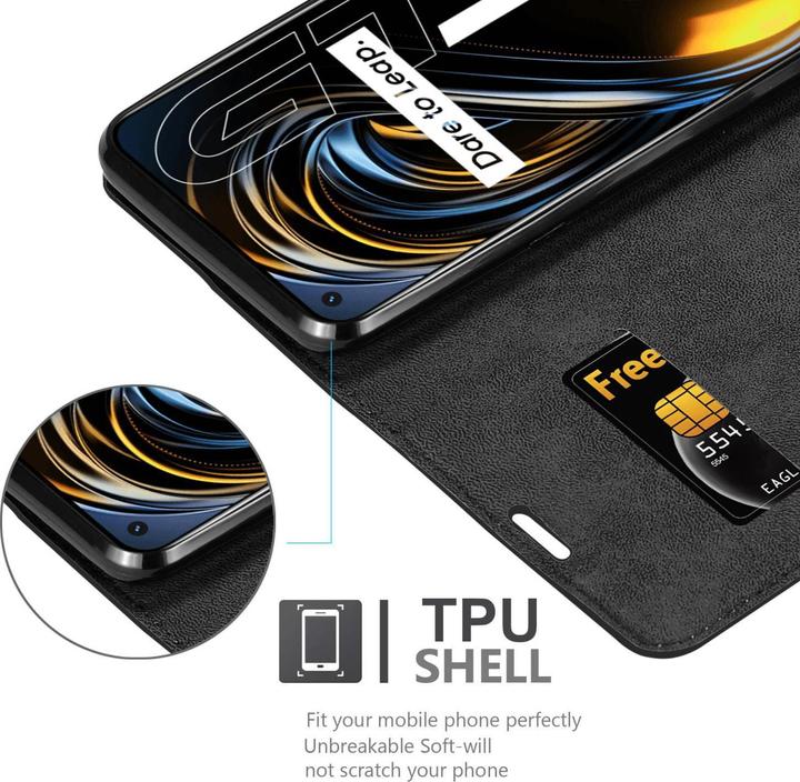 Actual product image Cadorabo Case for Realme GT / GT Neo 2T / Q3 PRO in Book Invis. Magnet Style (Realme GT Neo 2T, Realme Q3 Pro 5G)