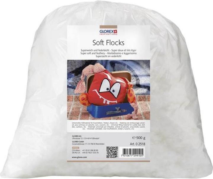 Glorex Soft-Flocks weiss 500g superweich und federleicht