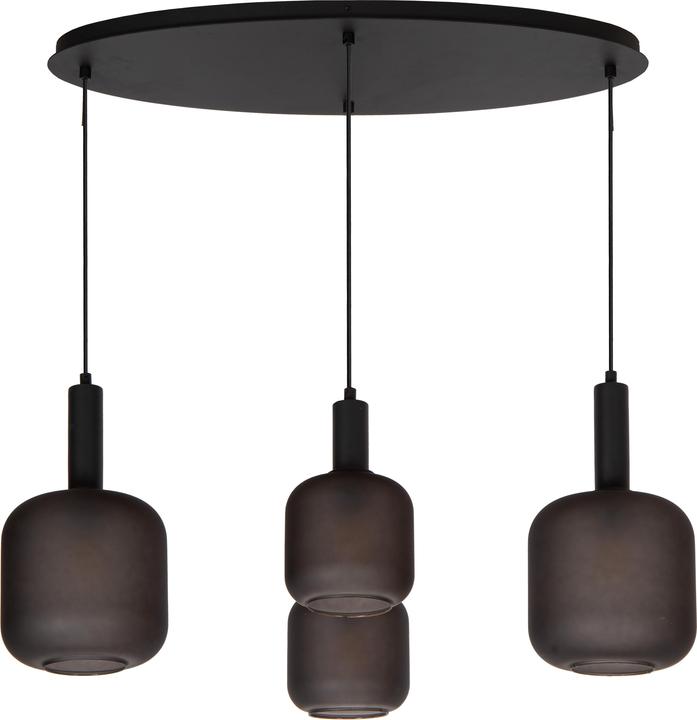 Actual product image Lucide hanglamp 4xe27 bruin/zwart glass (E27)