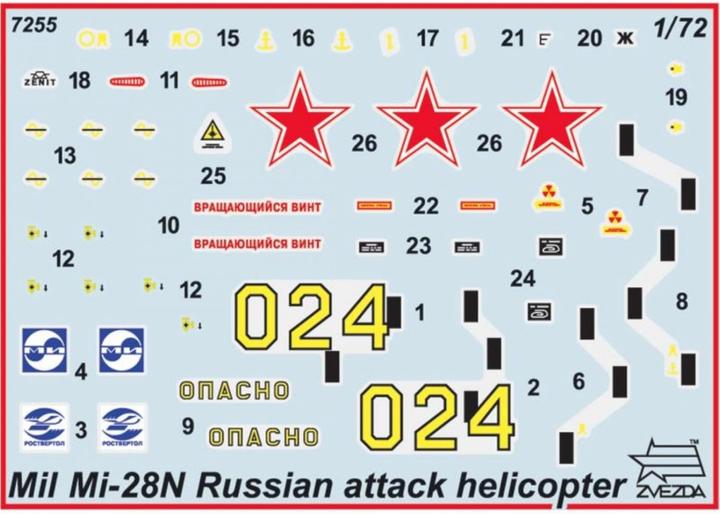 Immagine prodotto 1:72 MIL MI-28ME "HAVOC" elicottero d'attacco russo