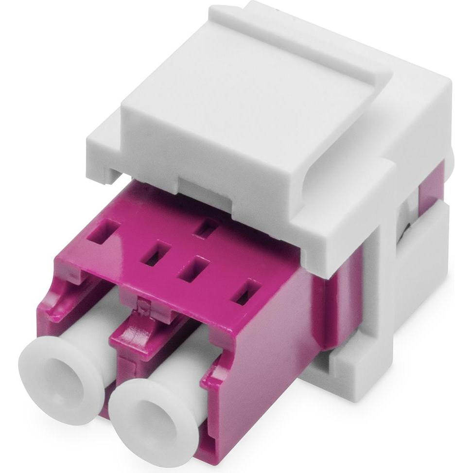 Digitus LWL LC/LC-Duplex-Kupplung, Multimode-OM4, Keystone-Modul (Keystone Modul), Netzwerk Zubehör