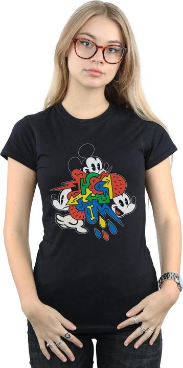Actual product image Disney Womens/Ladies Mickey Mouse Vintage Arrows Cotton T-Shirt (S)