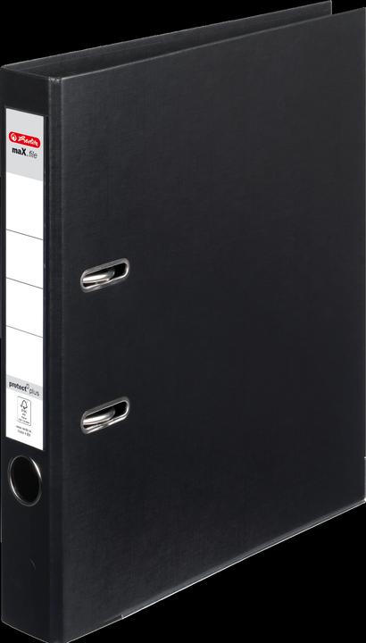Produktbild Herlitz Ordner maX.file protect plus, Rückenbr.:50mm,schwarz DIN A4, Voll-PP-Kunststoffbezug, Kantenschutz (A4, 50 mm, 1 Stück)