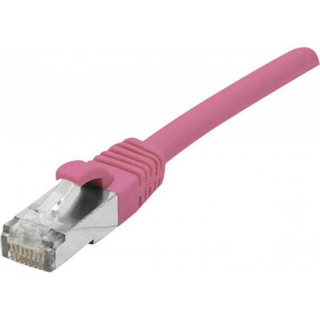 Exertis Connect Patchkabel S/FTP (PiIMF), Cat 6A (EIA/TIA), rosa, 7,5 m Patchkabel mit besonders schmalem Knickschut (S/...