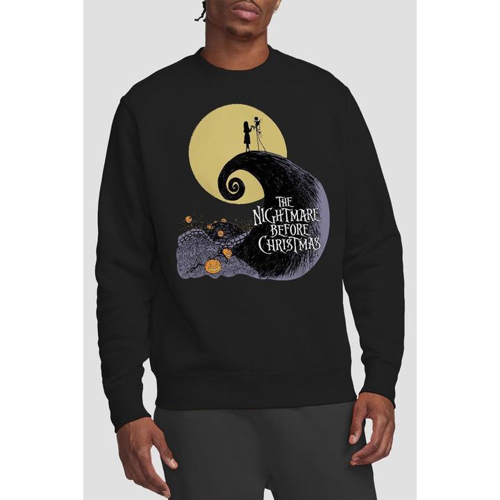 Actual product image The Nightmare Before Christmas Unisex Adult Moon Silhouette Sweatshirt (XL)