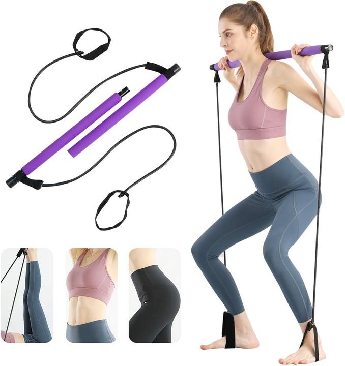 Surplex Pilates Bar Kit mit Widerstandsband für Ganzkörpertraining