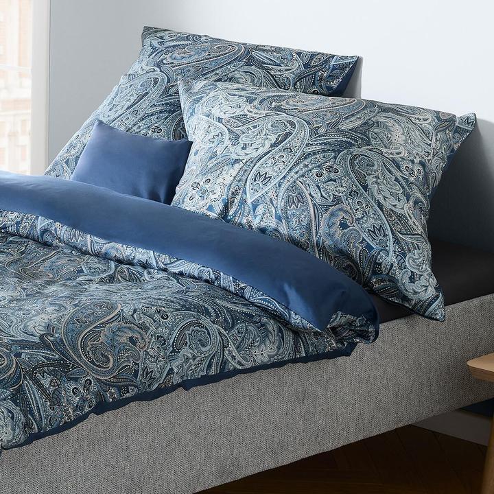 Produktbild Fleuresse Mako-Satin Bettwäsche Modern Elegance S Mol blau (135x200 cm, 80x80 cm)