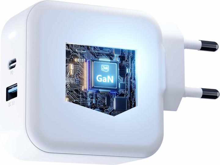 Productafbeelding 3MK Hyper Oplader 68W 1xUSB+1xUSB-C ładowarka sieciowa GaN PD+QC (68 W)