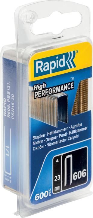Rapid Type 606 Agrafes à dos étroit 23 mm (600 x)