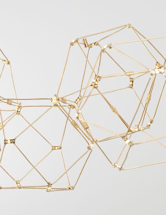 Produktbild Nova Luce NEBULA LED Pendelleuchte Gold 58W Warmweiss 163x54x120cm 9186814