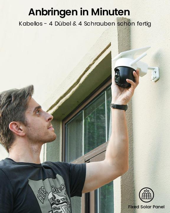 Image du produit Aosu 2K Solarbetriebene PTZ-Überwachungskamera