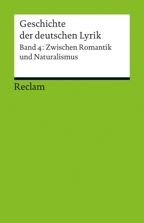 Produktbild Geschichte der deutschen Lyrik (Deutsch, Bernhard Sorg, 2012)