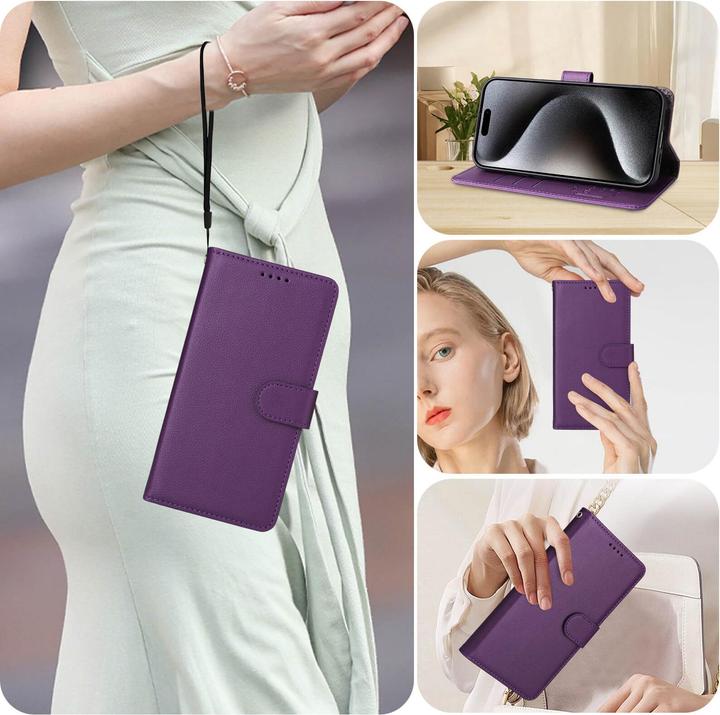 Actual product image Cover-Discount Galaxy S25 FE - Lederoptik-Hülle mit strukturierter Oberfläche (Samsung Galaxy S25 FE)