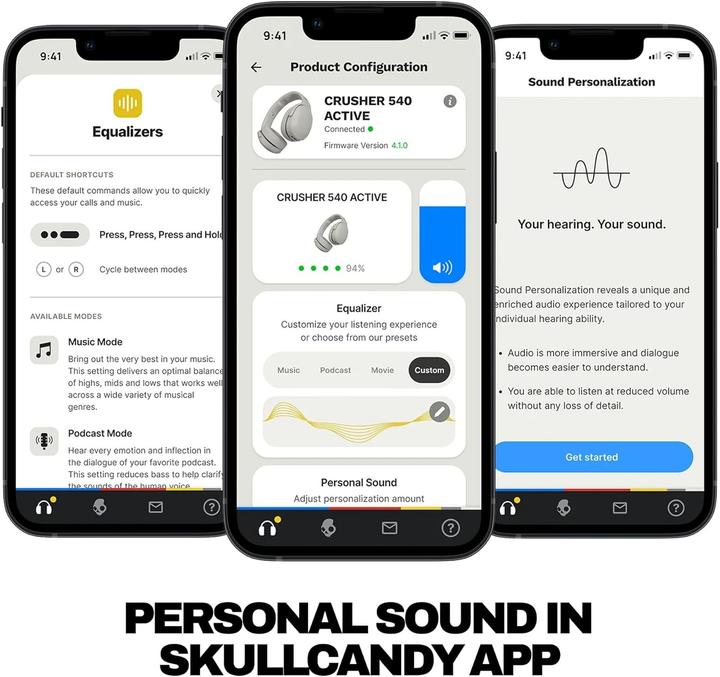 Actual product image Skullcandy Crusher 540 (NC, 40 h, Cable, Wireless)