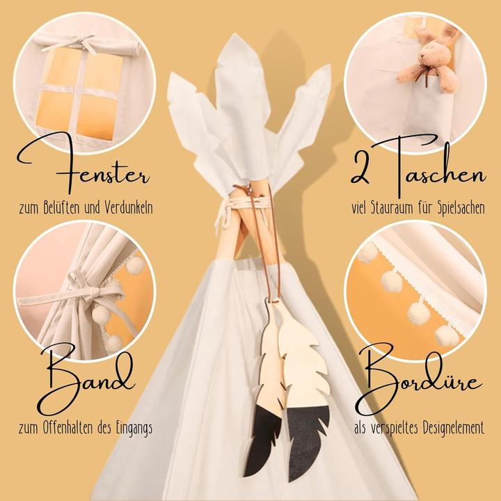 Actual product image Lionherz Tipi Zelt mit Kuschelmatte