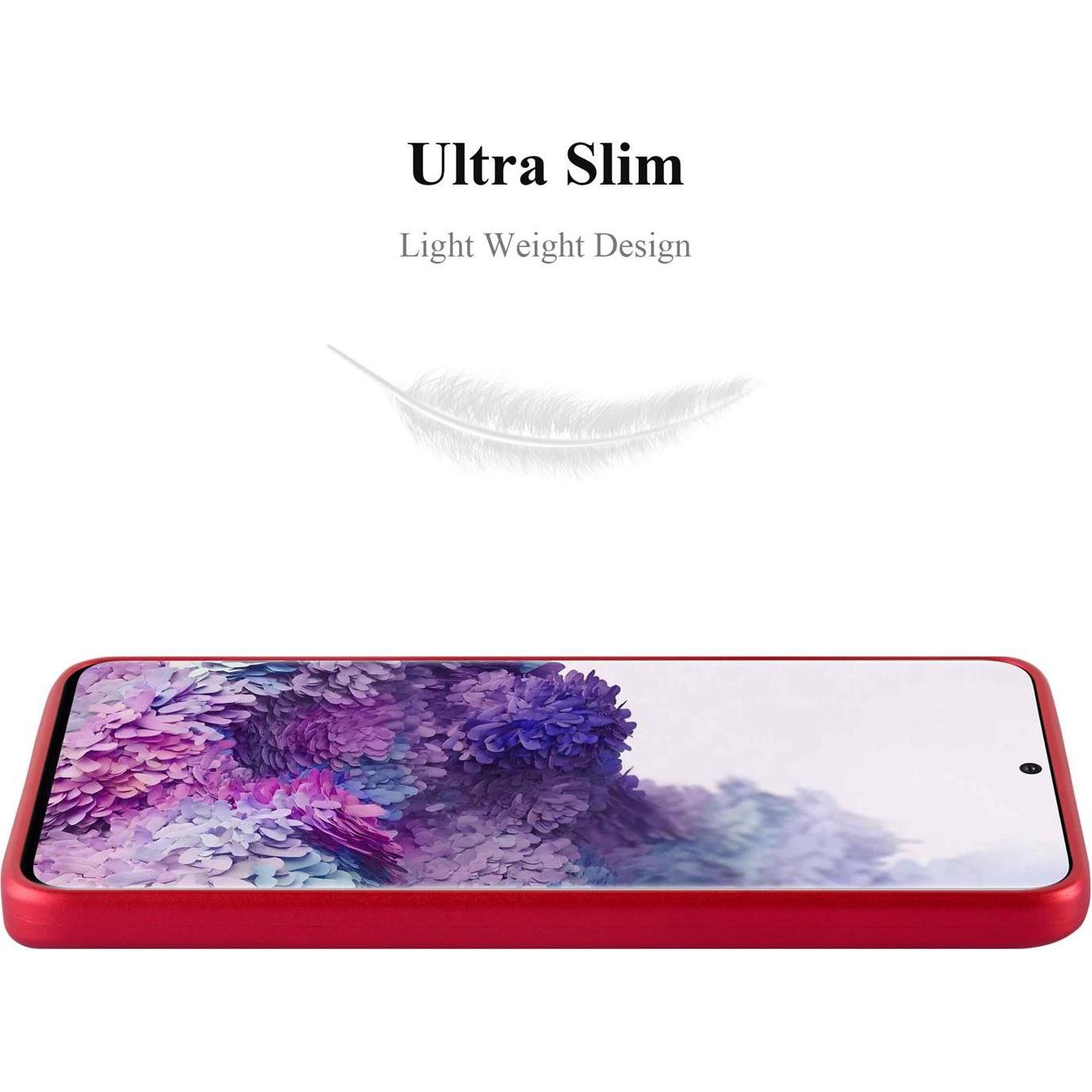 Thumbnail - Cadorabo TPU Matt Metallic Cover (Samsung Galaxy S20+), Smartphone Hülle, Rot