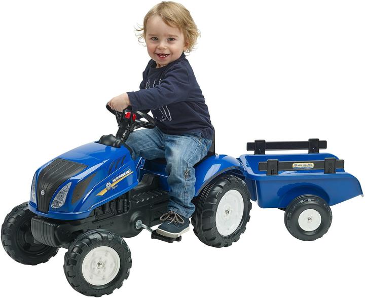 Actual product image Falk Toys New Holland tractor + trailer
