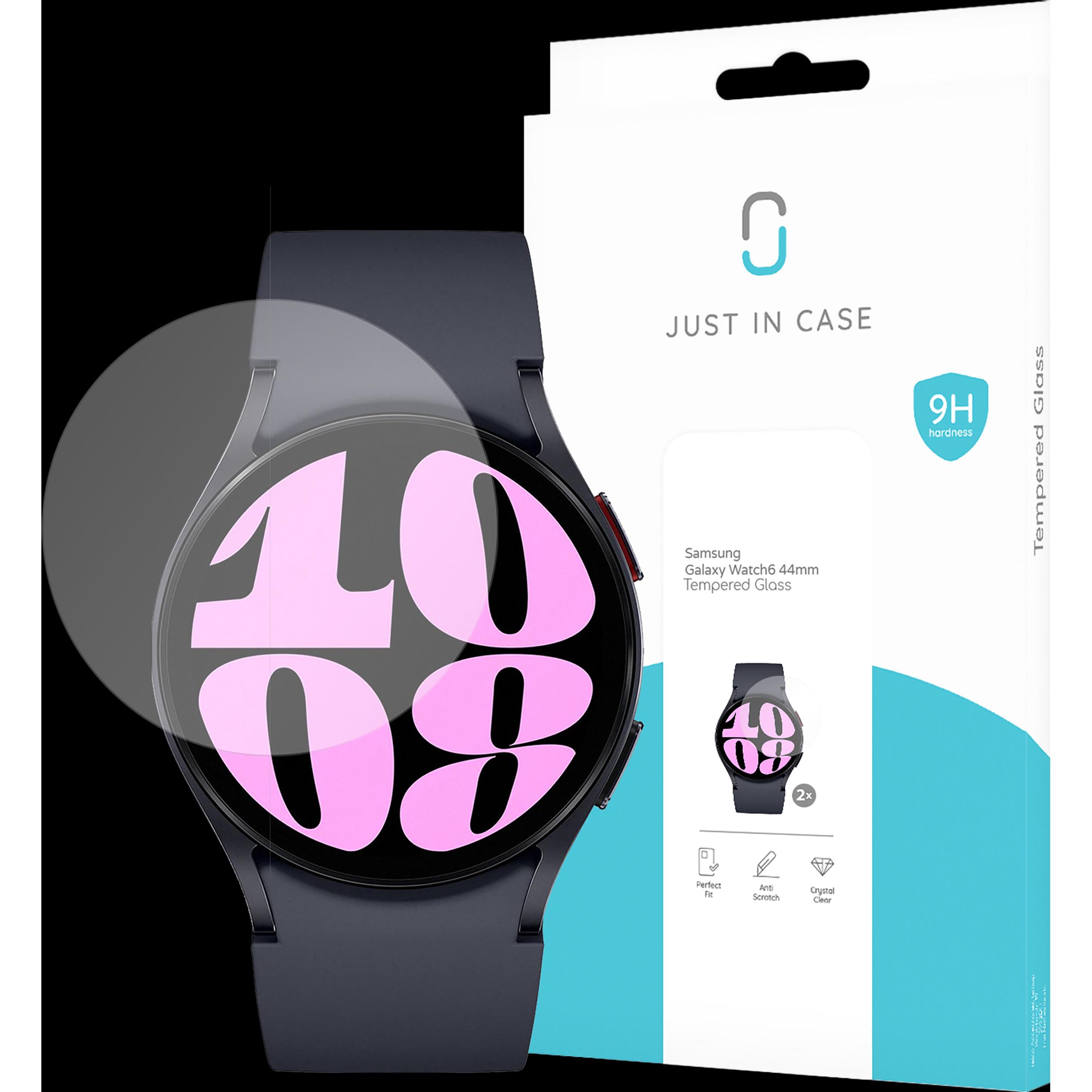 Cazy Schutzglass Kompatibel mit Samsung Galaxy Watch6 44mm Displayschutz Glass - 2 Stück, Smartwatch Schutzfolie, Transp...