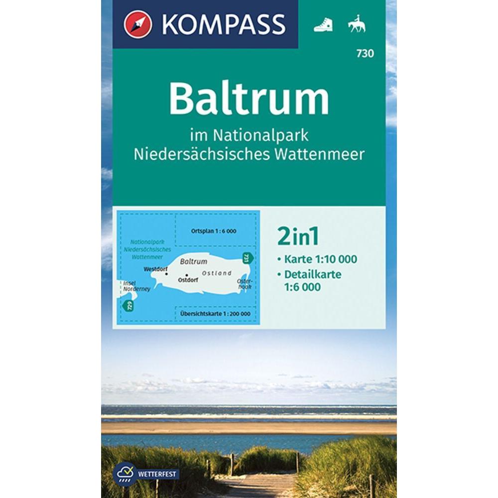 KOMPASS Wanderkarte 730 Baltrum Nation., Landkarte