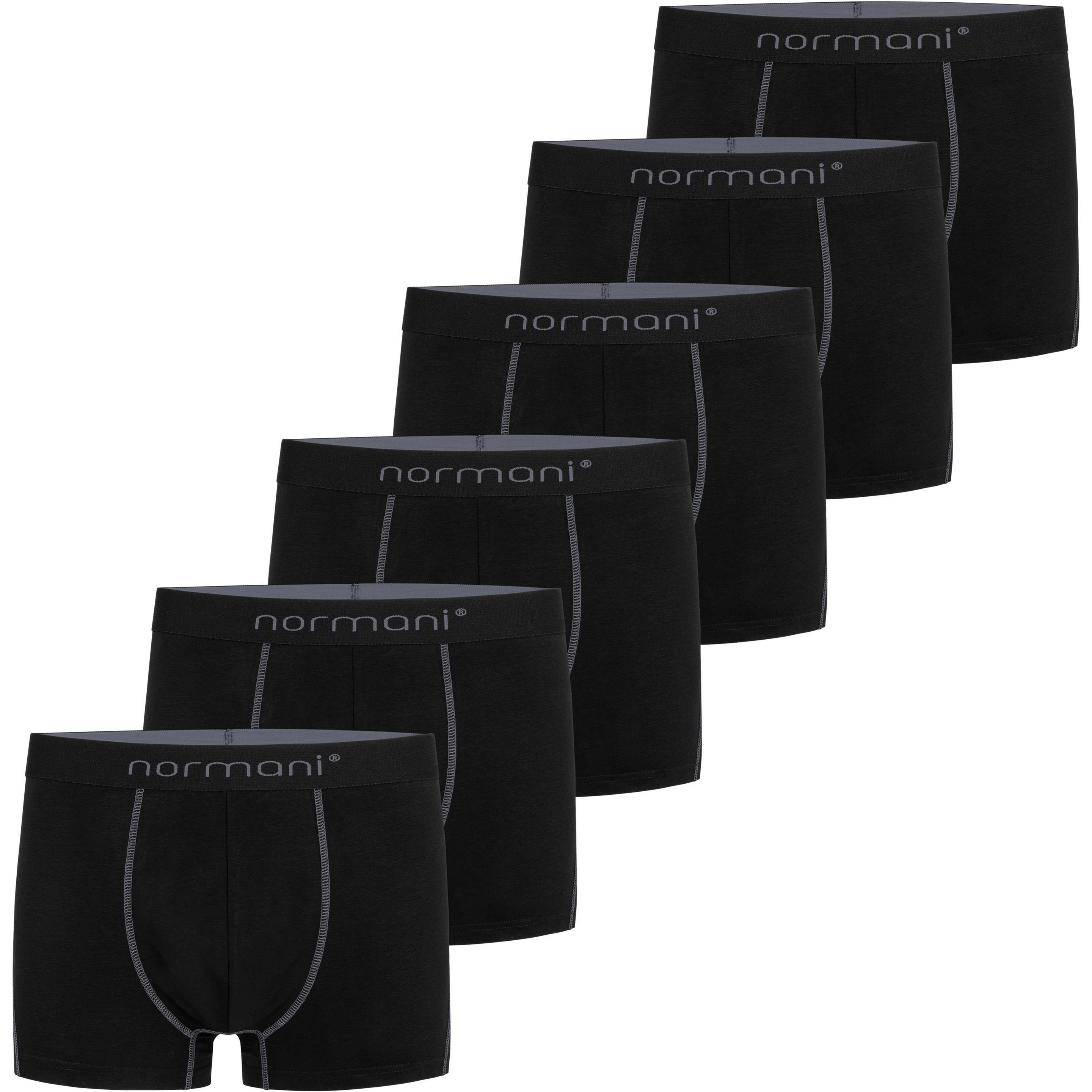 Normani, Herren, Unterhosen, 6 weiche Boxershorts aus Baumwolle, Grau, (XL, 6er Pack)