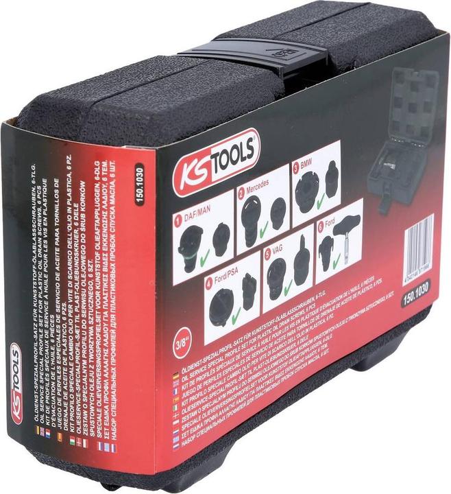 Produktbild KS Tools Öldienst-Spezialprofil-Satz für Kunststoff-Ölablassschrauben 150.1030