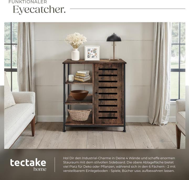 Image du produit tectake Buffet 71x32x82cm (71 x 32 x 82 cm)