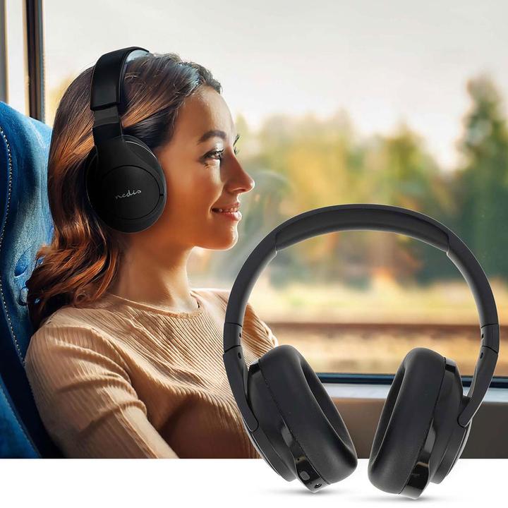 Produktbild Nedis Drahtlose Over-Ear-Kopfhörer - max. Batteriespielzeit: 28 Std - Eingebautes Mikro - Drücken Si (28 h, Kabellos)