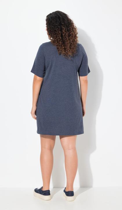 Produktbild Ulla Popken Jerseykleid, Zitronen, A-Linie, V-Ausschnitt, Halbarm (50, 52)