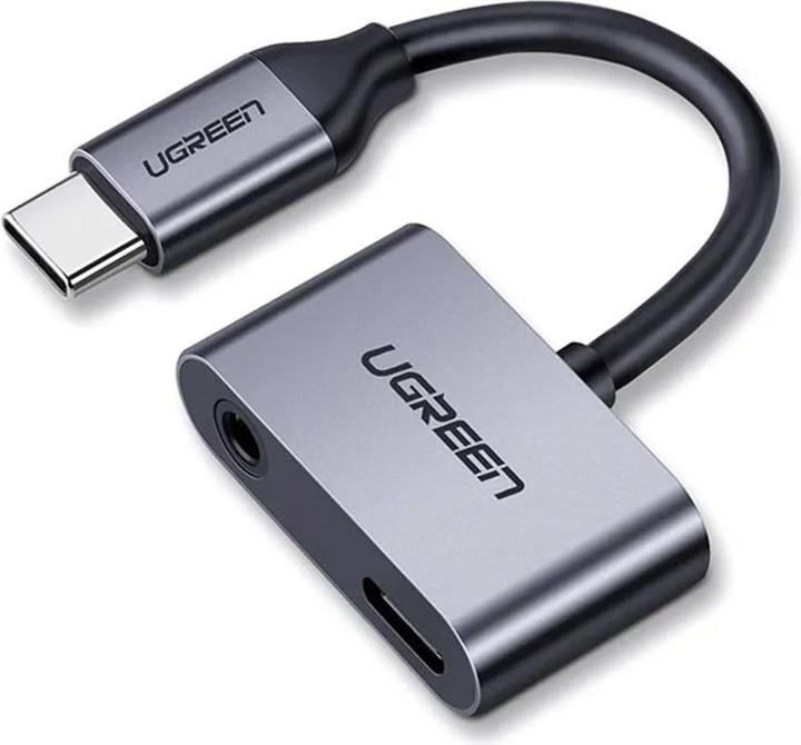 Image du produit Ugreen Adaptateur USB-C vers audio 3.5mm + USB-C femelle (USB Type C, Prise de 3,5 mm, USB Type C)