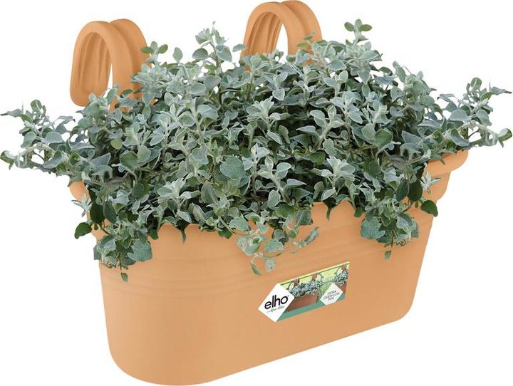 Productafbeelding Elho Easy Hanger Green Basics balkonbox, ovaal, 26x36x25,7 cm, kunststof in terracotta (26.20 cm)