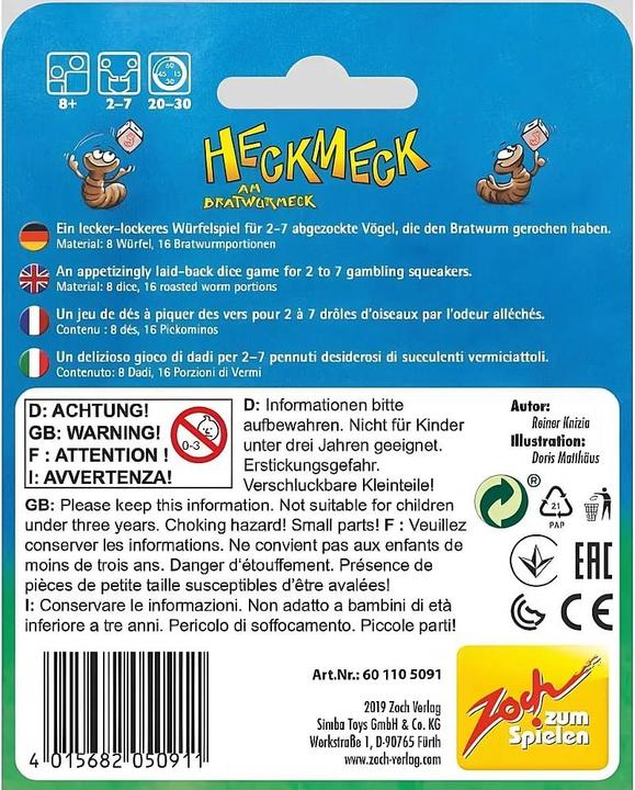 Produktbild Zoch Mini Heckmeck am Bratwurmeck (Deutsch, 2 - 7 Spieler)