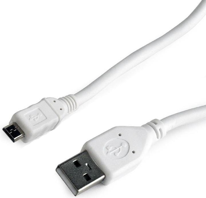 Immagine prodotto Gembird Cavo micro-USB da 1 m di colore bianco CCP-mUSB2-AMBM-W-1M (1 m, USB 2.0)