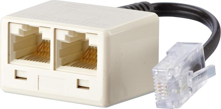 Actual product image Metz Connect BTR UAE-Adpt. w.Verl. 0,1m WE 8- 2x WE8 2-pole 2x Western 8/8 RJ-45 2-pole Outlets split...