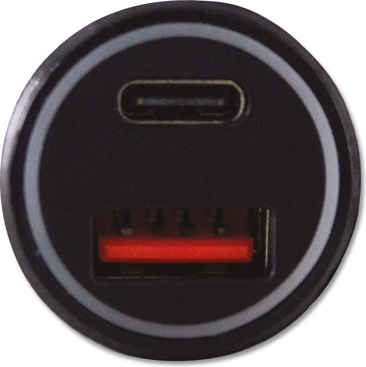 Actual product image IWH Dual USB-C car charger plug 2.1A Load capacity current max.=2.1 A