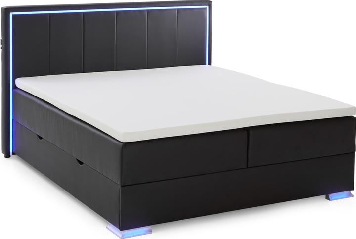 Actual product image Meise Möbel Colorado II box spring bed incl. bed base with Bonnell spring core box imitation leather (180 x 200 cm)