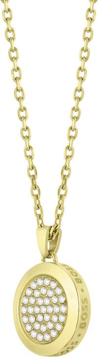 Immagine prodotto Hugo Boss Collana con medaglione di cristallo placcato oro 1580300
